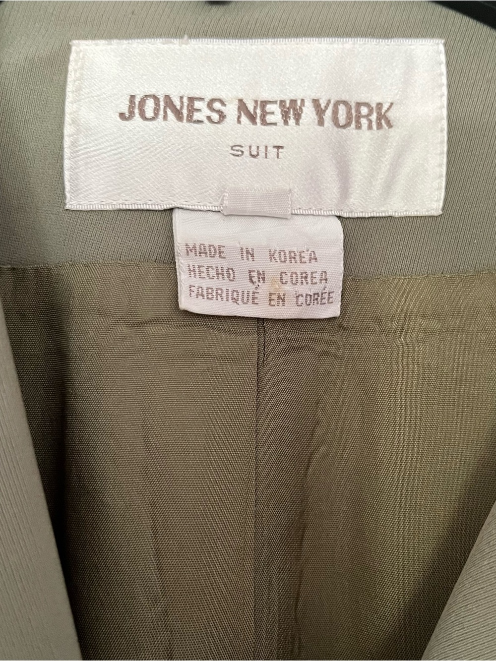Jones New York Olive Green Pencil Skirt & Jacket Set - Picture 4 of 4